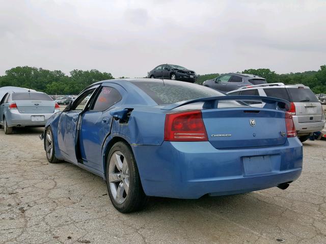 2B3KA33GX8H306826 - 2008 DODGE CHARGER SX BLUE photo 3