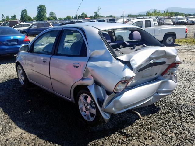 KL1TG56686B527936 - 2006 CHEVROLET AVEO LT SILVER photo 3