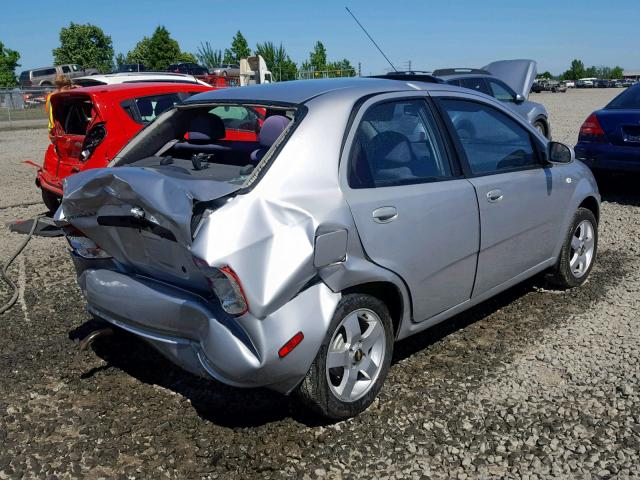 KL1TG56686B527936 - 2006 CHEVROLET AVEO LT SILVER photo 4