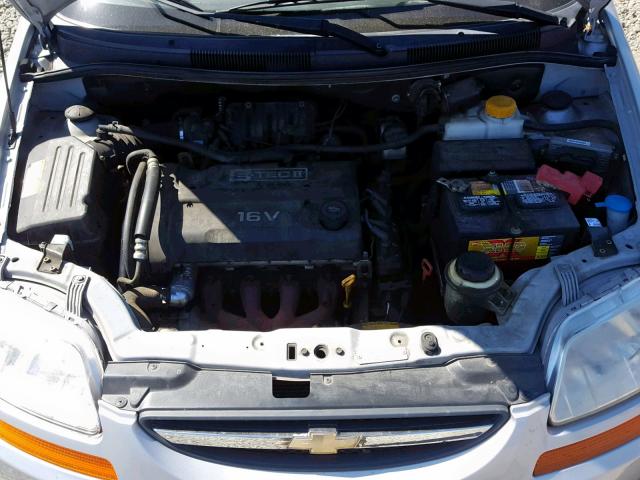 KL1TG56686B527936 - 2006 CHEVROLET AVEO LT SILVER photo 7