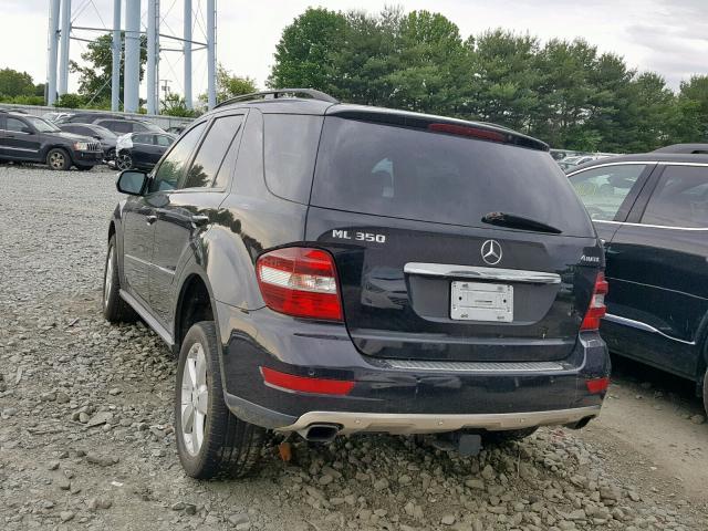 4JGBB86E29A452927 - 2009 MERCEDES-BENZ ML 350 BLACK photo 3