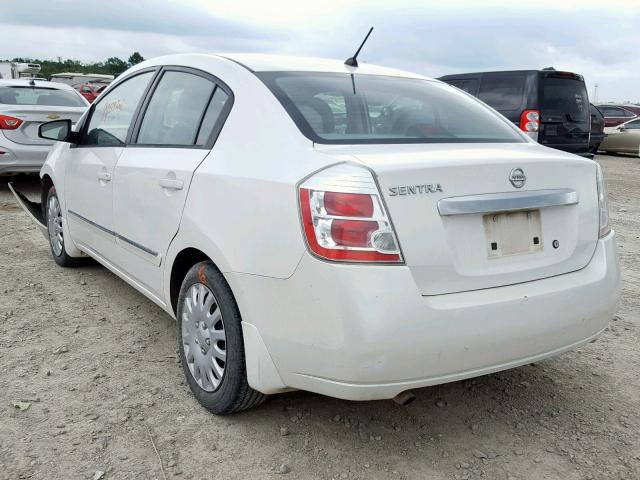 3N1AB6AP7AL638900 - 2010 NISSAN SENTRA 2.0 WHITE photo 3