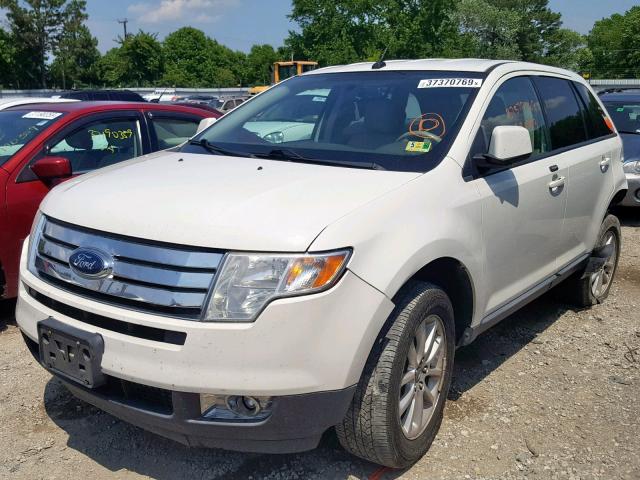 2FMDK38C49BA34347 - 2009 FORD EDGE SEL WHITE photo 2