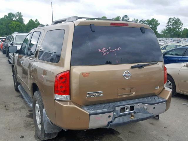 5N1AA08A84N714073 - 2004 NISSAN ARMADA SE GOLD photo 3