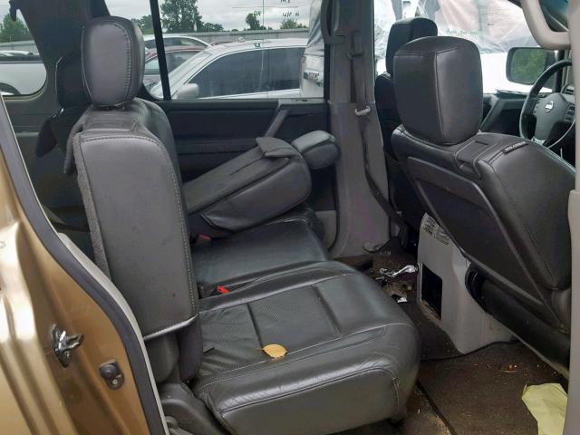 5N1AA08A84N714073 - 2004 NISSAN ARMADA SE GOLD photo 6