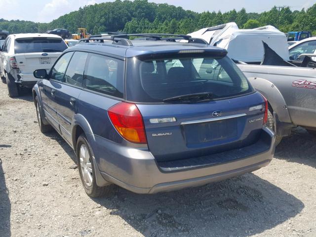 4S4BP61C457359376 - 2005 SUBARU LEGACY OUT BLUE photo 3