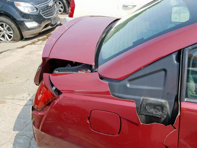 1G8AJ52F75Z176556 - 2005 SATURN ION LEVEL BURGUNDY photo 9