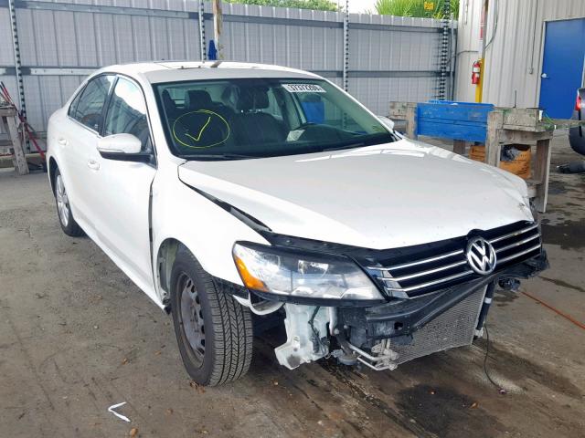 1VWBH7A38DC133819 - 2013 VOLKSWAGEN PASSAT SE WHITE photo 1