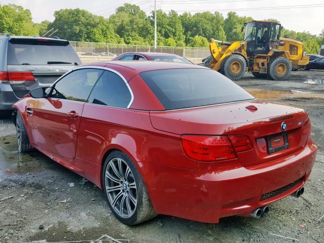 WBSDX9C50BE584889 - 2011 BMW M3 RED photo 3