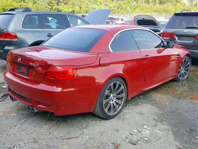 WBSDX9C50BE584889 - 2011 BMW M3 RED photo 4