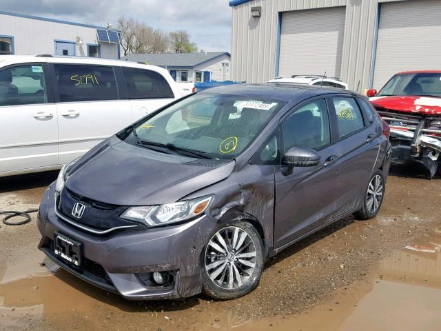 3HGGK5H85FM763168 - 2015 HONDA FIT EX CHARCOAL photo 2