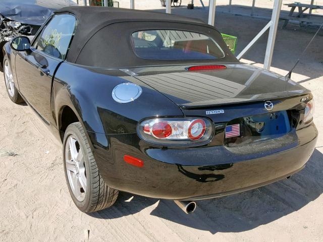 JM1NC25F780153122 - 2008 MAZDA MX-5 MIATA BLACK photo 3