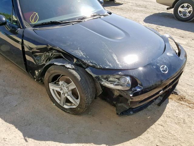 JM1NC25F780153122 - 2008 MAZDA MX-5 MIATA BLACK photo 9