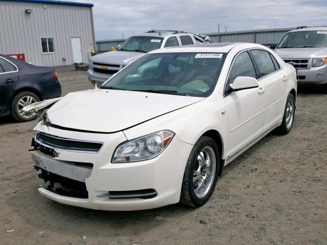 1G1ZH57B184255063 - 2008 CHEVROLET MALIBU 1LT WHITE photo 2