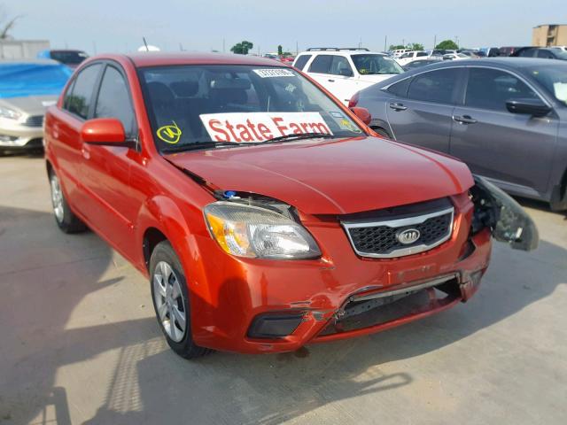 KNADH4A34A6661214 - 2010 KIA RIO LX ORANGE photo 1