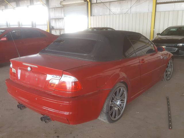 WBSBR93463PK01018 - 2003 BMW M3 RED photo 4