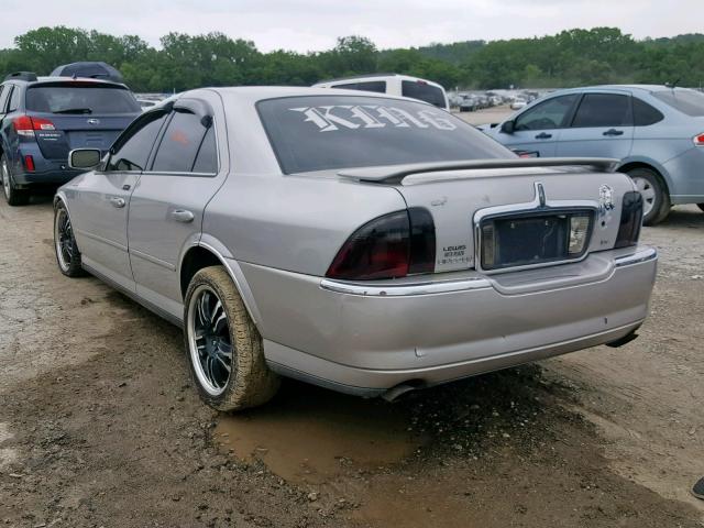 1LNHM86S24Y666505 - 2004 LINCOLN LS SILVER photo 3