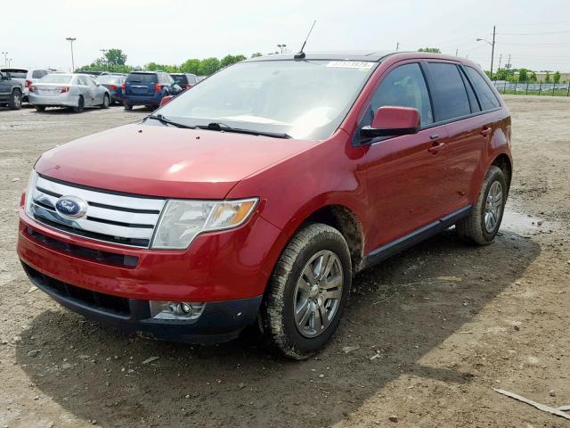 2FMDK38C57BB35300 - 2007 FORD EDGE SEL RED photo 2