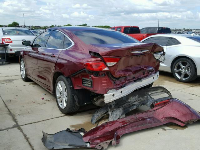 1C3CCCAG9GN145752 - 2016 CHRYSLER 200 LIMITE RED photo 3