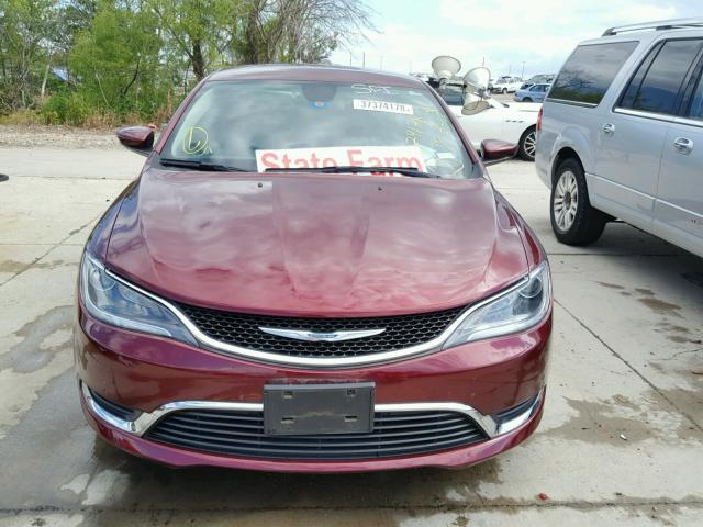 1C3CCCAG9GN145752 - 2016 CHRYSLER 200 LIMITE RED photo 9