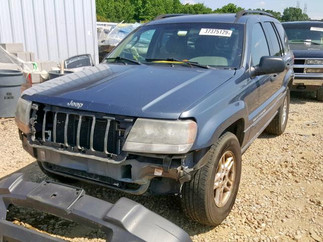 1J4GX48S94C227631 - 2004 JEEP GRAND CHER BLUE photo 2