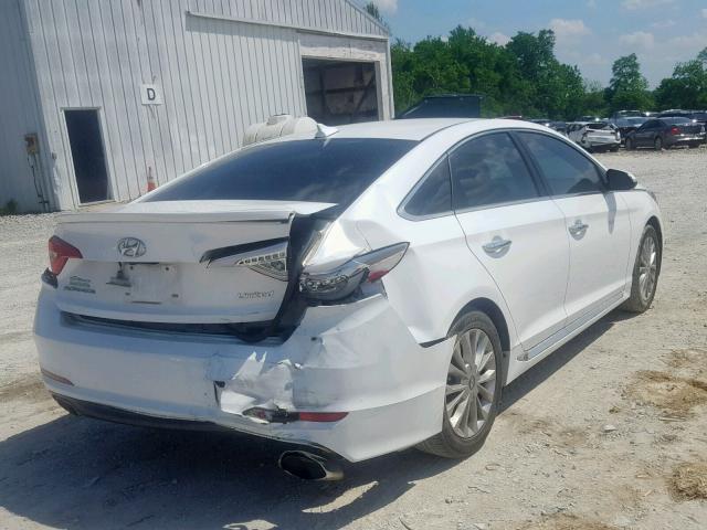 5NPE34AF8FH029877 - 2015 HYUNDAI SONATA SPO WHITE photo 4