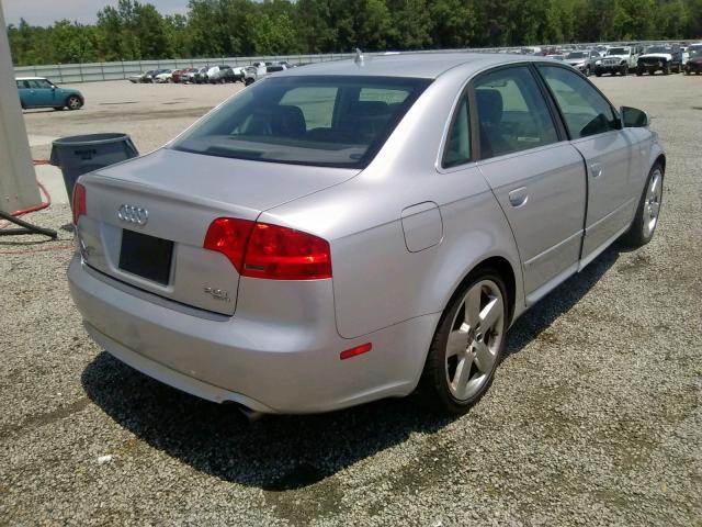 WAUEF78E87A104041 - 2007 AUDI A4 S-LINE SILVER photo 4