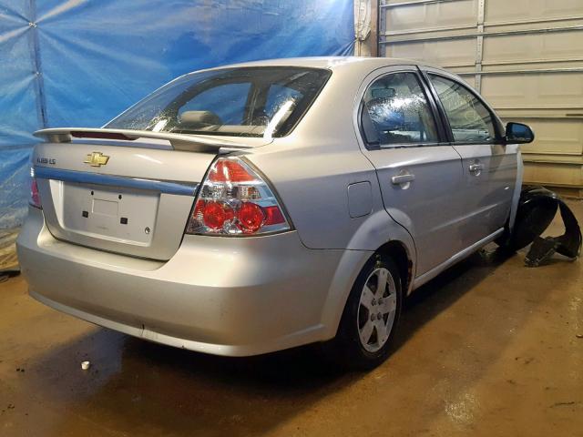 KL1TD56678B157736 - 2008 CHEVROLET AVEO BASE Gümüş foto 4