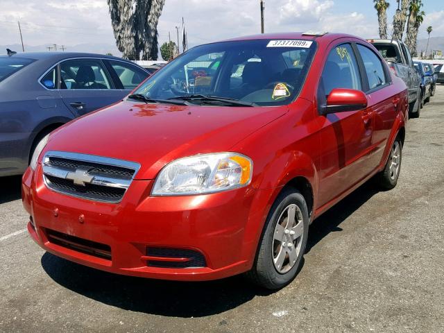 KL1TD5DE3AB130095 - 2010 CHEVROLET AVEO LS RED photo 2