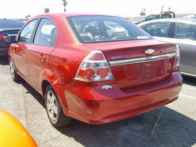 KL1TD5DE3AB130095 - 2010 CHEVROLET AVEO LS RED photo 3