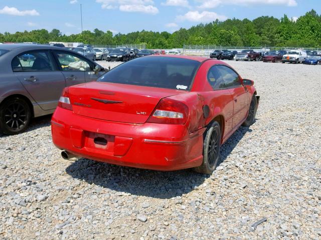 4C3AG52H83E107582 - 2003 CHRYSLER SEBRING LX RED photo 4