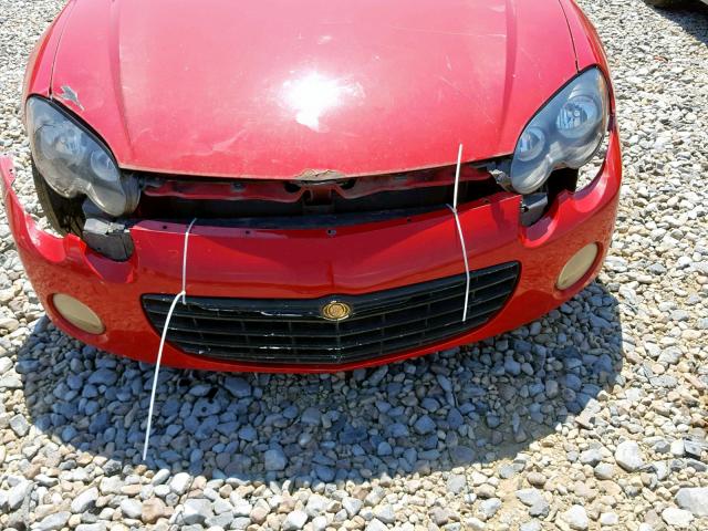 4C3AG52H83E107582 - 2003 CHRYSLER SEBRING LX RED photo 9