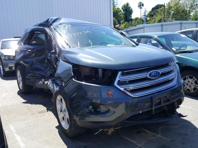 2FMTK3G96FBC04317 - 2015 FORD EDGE SE GREEN photo 1