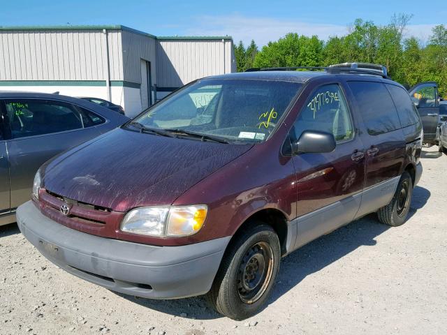 4T3ZF13C8WU029736 - 1998 TOYOTA SIENNA LE MAROON photo 2