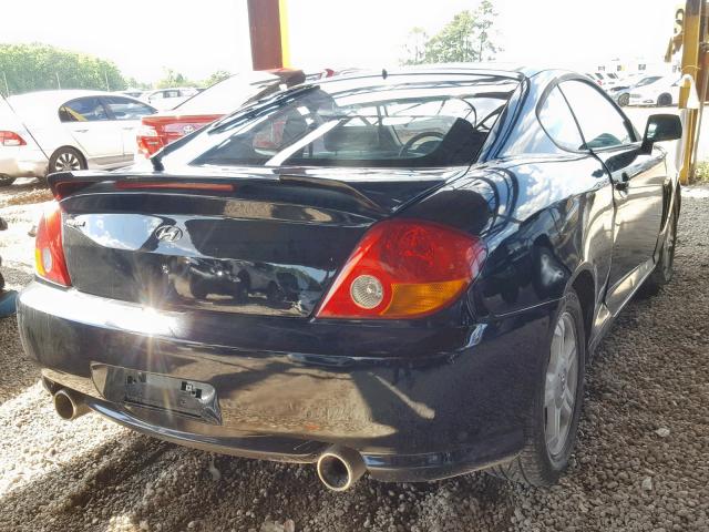 KMHHM65D73U067676 - 2003 HYUNDAI TIBURON BLACK photo 4