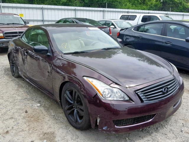 JNKCV66E99M723371 - 2009 INFINITI G37 BASE MAROON photo 1