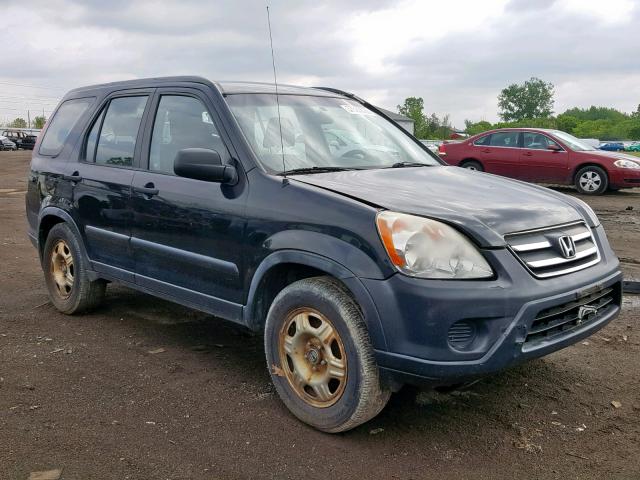 JHLRD78565C051449 - 2005 HONDA CR-V LX BLACK photo 1