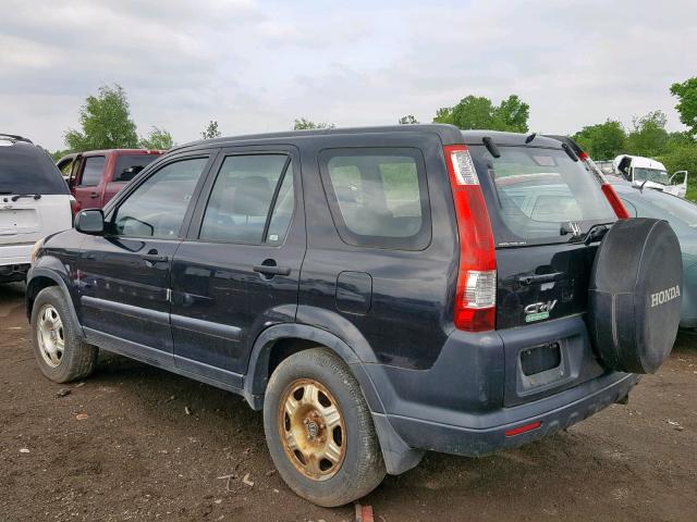 JHLRD78565C051449 - 2005 HONDA CR-V LX BLACK photo 3