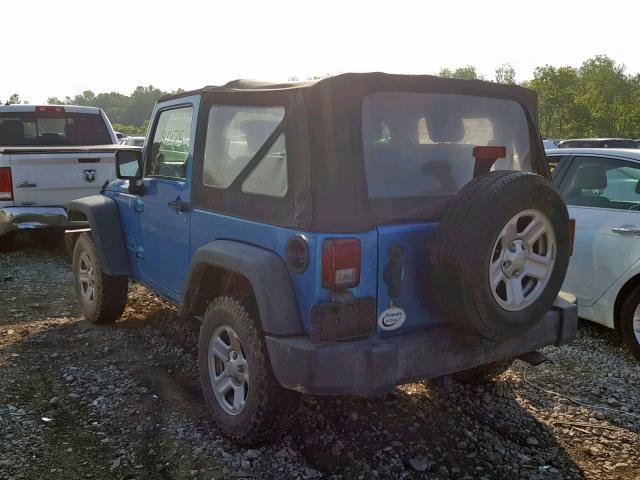 1J4AA2D13AL108641 - 2010 JEEP WRANGLER S ლურჯი ფოტო 3