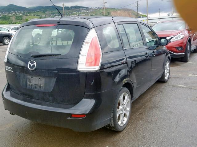 JM1CR2WL7A0367365 - 2010 MAZDA 5 BLACK photo 4