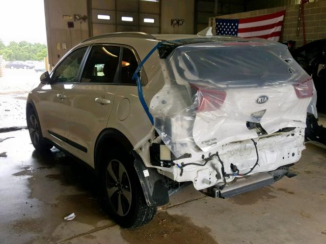 KNDCC3LC8H5072543 - 2017 KIA NIRO EX WHITE photo 3