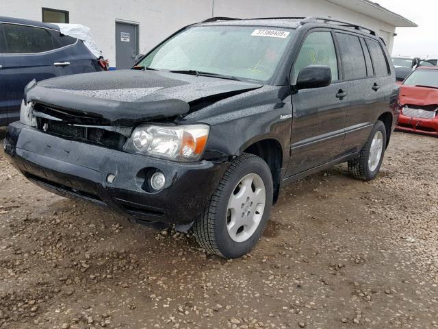 JTEEP21A250089268 - 2005 TOYOTA HIGHLANDER BLACK photo 2