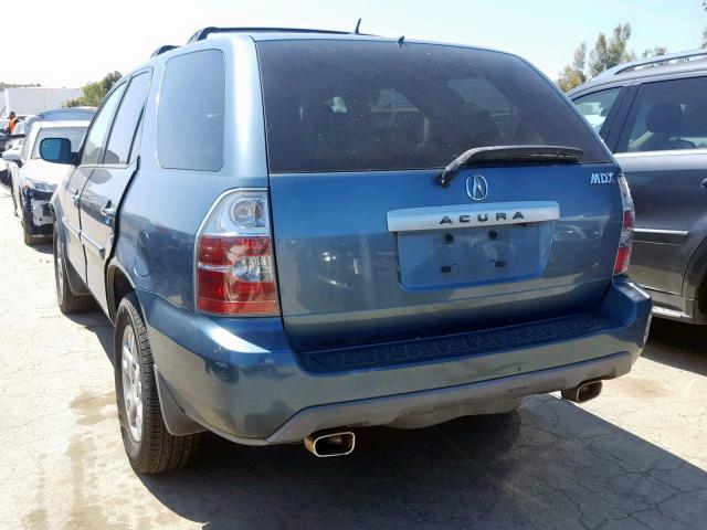 2HNYD188X5H517746 - 2005 ACURA MDX TOURIN TEAL photo 3