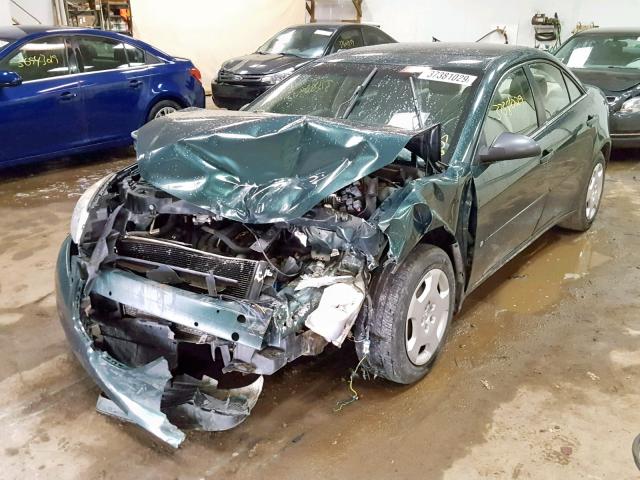 1G2ZF58B974192597 - 2007 PONTIAC G6 VALUE L GREEN photo 2