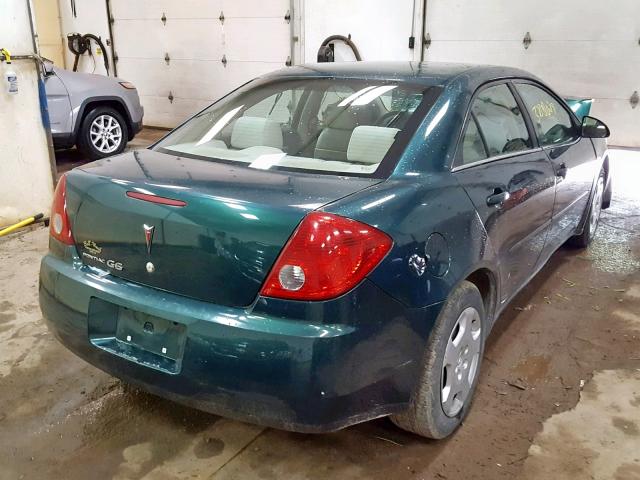 1G2ZF58B974192597 - 2007 PONTIAC G6 VALUE L GREEN photo 4