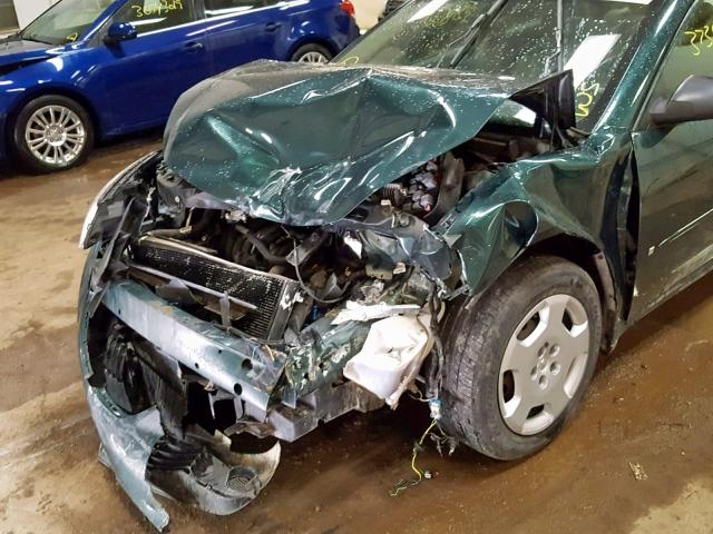 1G2ZF58B974192597 - 2007 PONTIAC G6 VALUE L GREEN photo 9