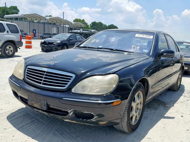 WDBNG75J52A224713 - 2002 MERCEDES-BENZ S 500 BLACK photo 2