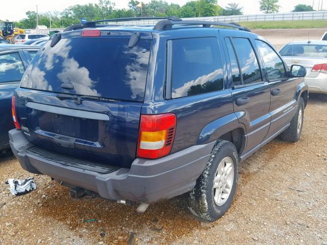 1J4GW48S64C427188 - 2004 JEEP GRAND CHER BLUE photo 4