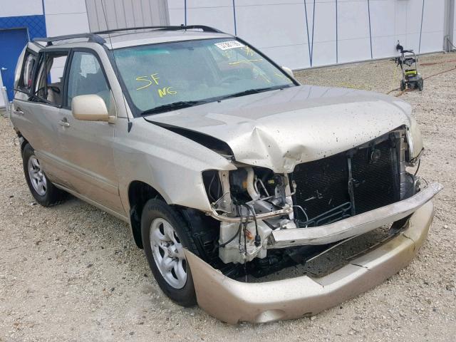 JTEDD21A670168062 - 2007 TOYOTA HIGHLANDER GOLD photo 1