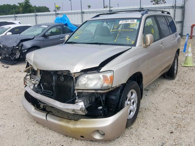 JTEDD21A670168062 - 2007 TOYOTA HIGHLANDER GOLD photo 2